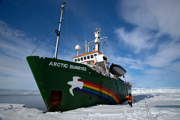 The Arctic Sunrise at the top of the Nares Strait, 2009